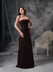 Brown Strapless Floor-length Prom Dress Discount Inexpensive