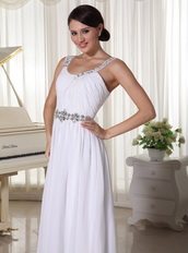 Cache White Pure Long Prom Dress For Foramal Evening Wear Inexpensive