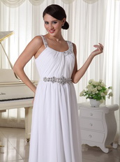 Cache White Pure Long Prom Dress For Foramal Evening Wear Inexpensive