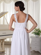 Cache White Pure Long Prom Dress For Foramal Evening Wear Inexpensive