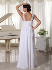 Cache White Pure Long Prom Dress For Foramal Evening Wear Inexpensive