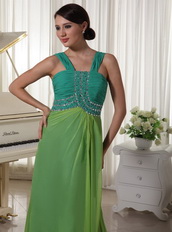 2014 Chiffon Straps Cache Prom Dress Teal and Grass Green Inexpensive