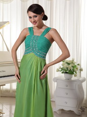 2014 Chiffon Straps Cache Prom Dress Teal and Grass Green Inexpensive