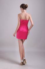 Hot Pink Chiffon Skirt Top Designer Short Prom Dress