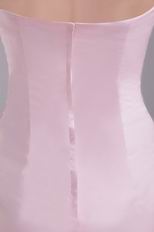 Strapless Sheath Baby Pink Short Prom Dress With Rosette Decorate