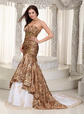 Mermaid Prom Dress Design With Leopard Printed Fabric Luxury