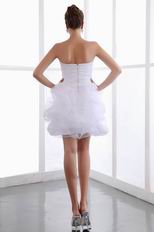 Sweet Heart White Organza Sweet 16 Mini Gowns Dress