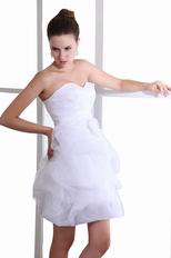 Sweet Heart White Organza Sweet 16 Mini Gowns Dress