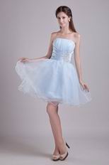 Baby Blue Short Organza Sweet Sixteen Dress Cheap Price