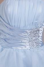 Baby Blue Short Organza Sweet Sixteen Dress Cheap Price