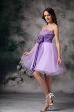 Beading Lilac Sweet 16 Dress With Bowknot Design