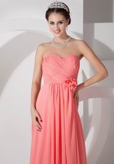 Hand Made Flowers Watermelon 2014 Wedding Bridesmaid Dress