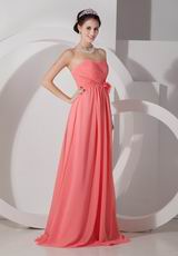 Hand Made Flowers Watermelon 2014 Wedding Bridesmaid Dress