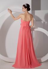 Hand Made Flowers Watermelon 2014 Wedding Bridesmaid Dress