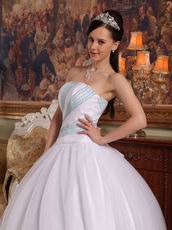 Strapless Top Designer White Quinceanera Dresses For Girls