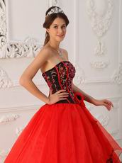 Scarlet Quinceanera Dress Top Designer Embroidery Bodice