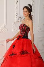 Scarlet Quinceanera Dress Top Designer Embroidery Bodice