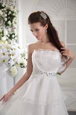 Hot Sell Layers Floor-length Organza Skirt Wedding Dress On Sale