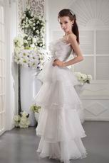 Hot Sell Layers Floor-length Organza Skirt Wedding Dress On Sale