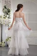 Hot Sell Layers Floor-length Organza Skirt Wedding Dress On Sale