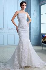 Exclusive Appliqued Empire Mermaid Fishtail Wedding Dress Slender