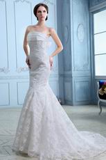 Exclusive Appliqued Empire Mermaid Fishtail Wedding Dress Slender