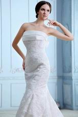 Exclusive Appliqued Empire Mermaid Fishtail Wedding Dress Slender