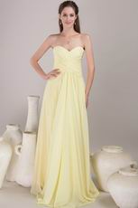 Sweetheart Neckline Daffodil Chiffon Bridesmaid Dress Discount