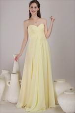 Sweetheart Neckline Daffodil Chiffon Bridesmaid Dress Discount