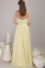 Sweetheart Neckline Daffodil Chiffon Bridesmaid Dress Discount