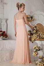 Wholesale One Shoulder Other Side Zipper Orange Pink Prom Dress China