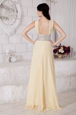 Straps Halter Yellow Formal Evening Dress For Juniors