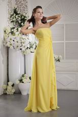 New Arrival Yellow Prom Dress With Handcrafted Flowers