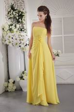 New Arrival Yellow Prom Dress With Handcrafted Flowers