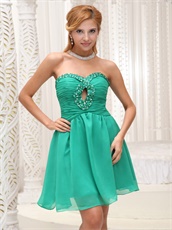 Turquoise Cut Out Show Chest Mini Homecoming Dress Promotion