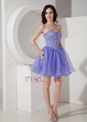 Sexy Lavender Organza Sweet 16 Girls Dress With Diamond