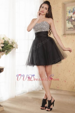 Best Quality Sweetheart Neck Black Cocktail Dress