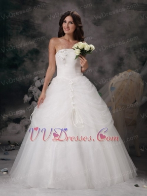 Remarkable Strapless Custom Tailoring Wedding Dress Women Low Price