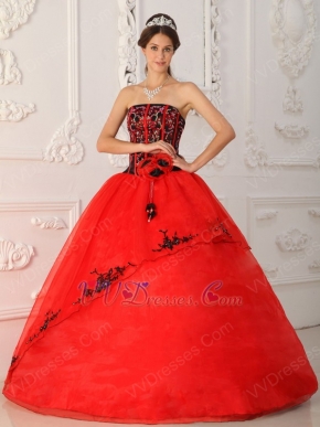 Scarlet Quinceanera Dress Top Designer Embroidery Bodice