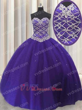 Detachable Purple Elegant Ball Gown With Knee Length Skirt Three Pieces