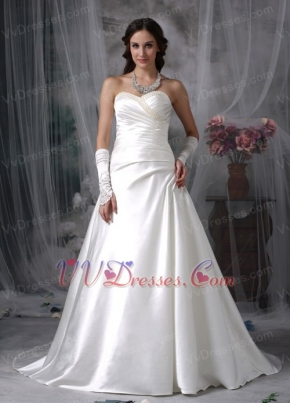 Perfect Sweetheart A-line Stain Wedding Dress Ivory Low Price