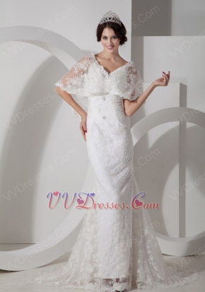 New Style Spaghetti Straps Lace Wedding Dress And Jacket