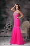 Hot Pink Floor-length Fashion Prom Dresses Mermaid Night Club